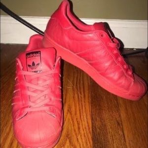 Red Adidas Superstars